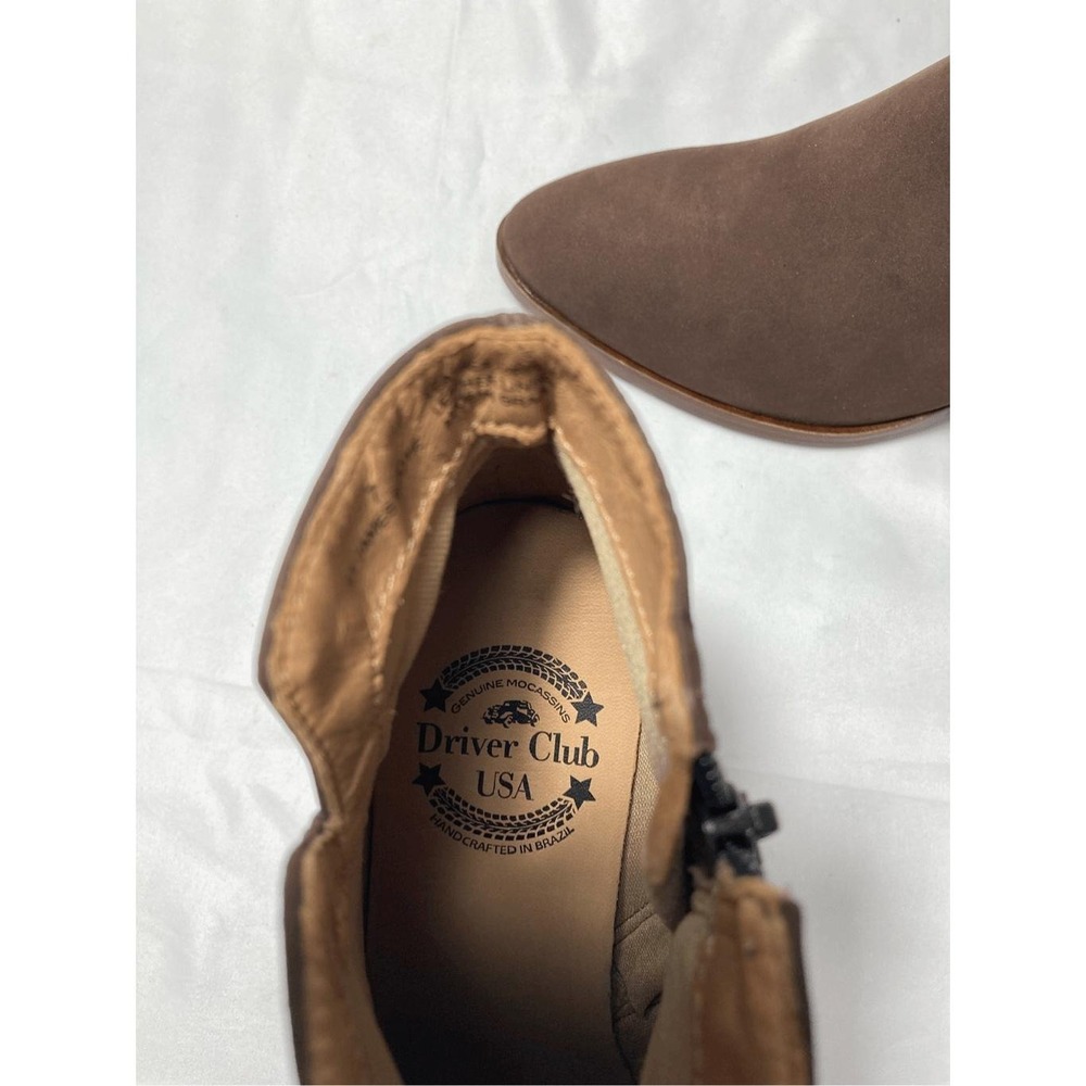 Driver Club USA Womens‎ St. James Leather Ankle Booties Brown Nubuck 7 - Picture 3 of 7